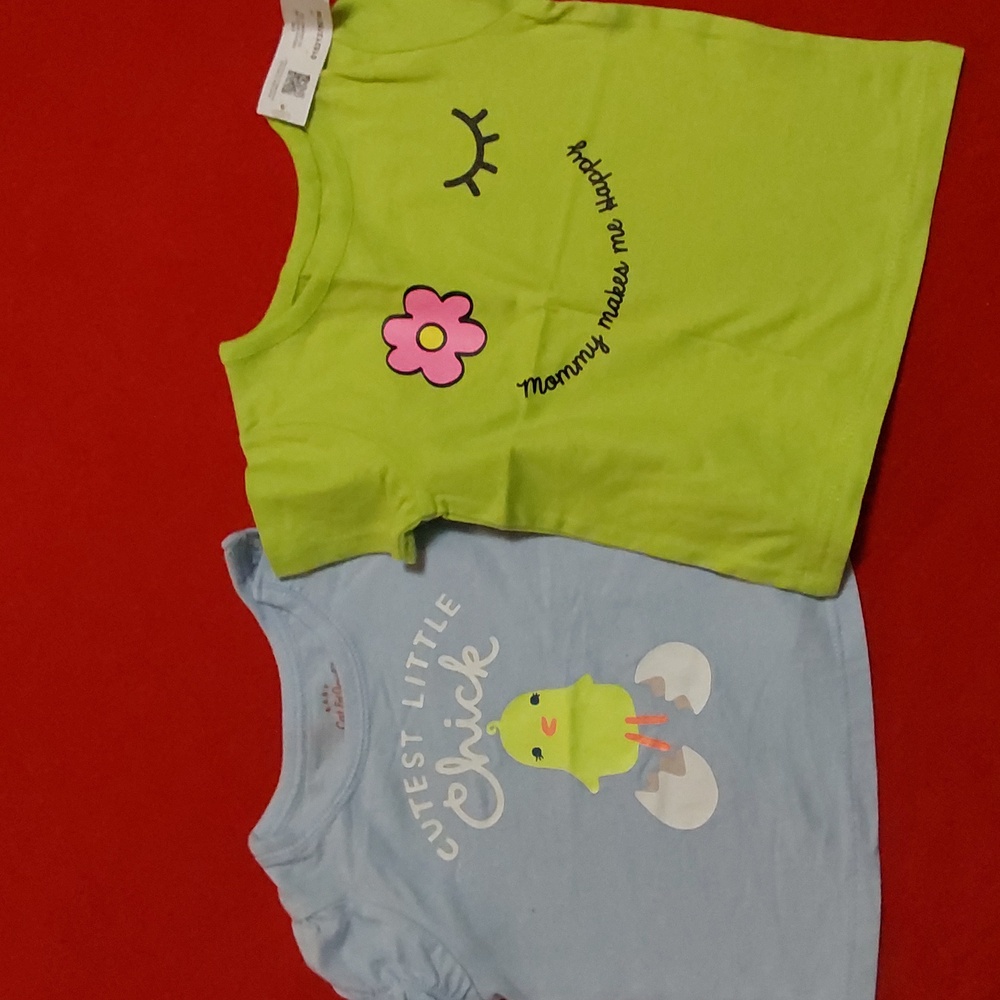 Cat & Jack Baby Cutest Chick & Mommy makes me happy Shirts